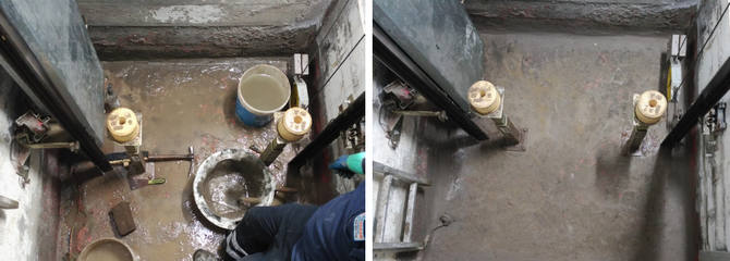 Achique de aguas en foso de ascensor en Galdakao Achique de aguas en foso de ascensor en Galdakao