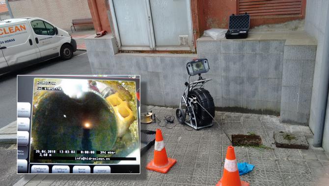 Inspección de tuberías con cámara TV en comunidad de propietarios de Arrigorriaga Inspección de tuberías con cámara TV en Arrigorriaga